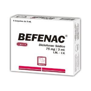 Befenac 75 mg caja x 5 ampollas inyectables