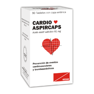 Cardio Aspircaps 81 mg frasco x 90 tabletas