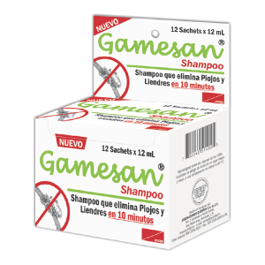 Gamesan shampoo caja x 12 sobres