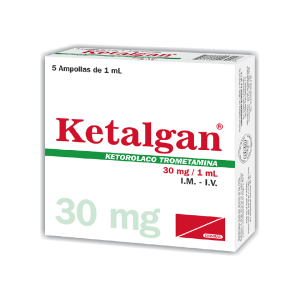 Ketalgan 30/1ml mg caja x 5 ampollas inyectables