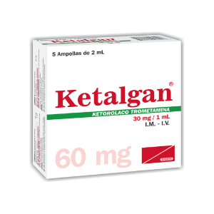 Ketalgan 60 mg/2ml caja x 5 ampollas inyectables
