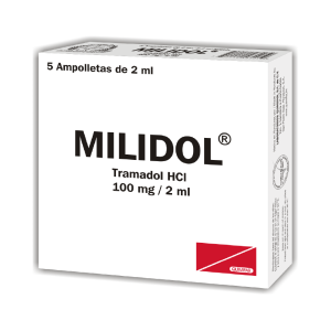 Milidol caja x 5 ampollas inyectables