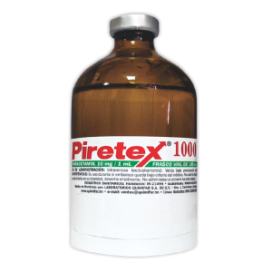 Piretex inyectable 10mg/1 ml I.V. frasco 100 ml