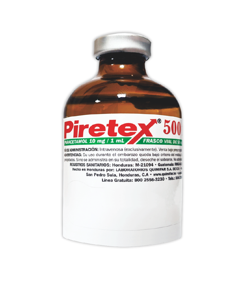 Piretex inyectable 10mg/1 ml I.V. frasco 50 ml