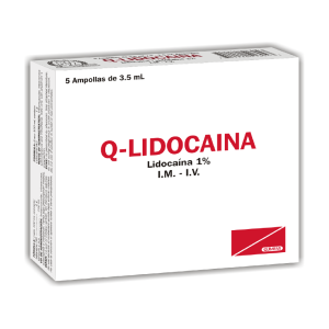 Q-Lidocaína al 1% caja x 5 ampollas inyectables 3.5ml