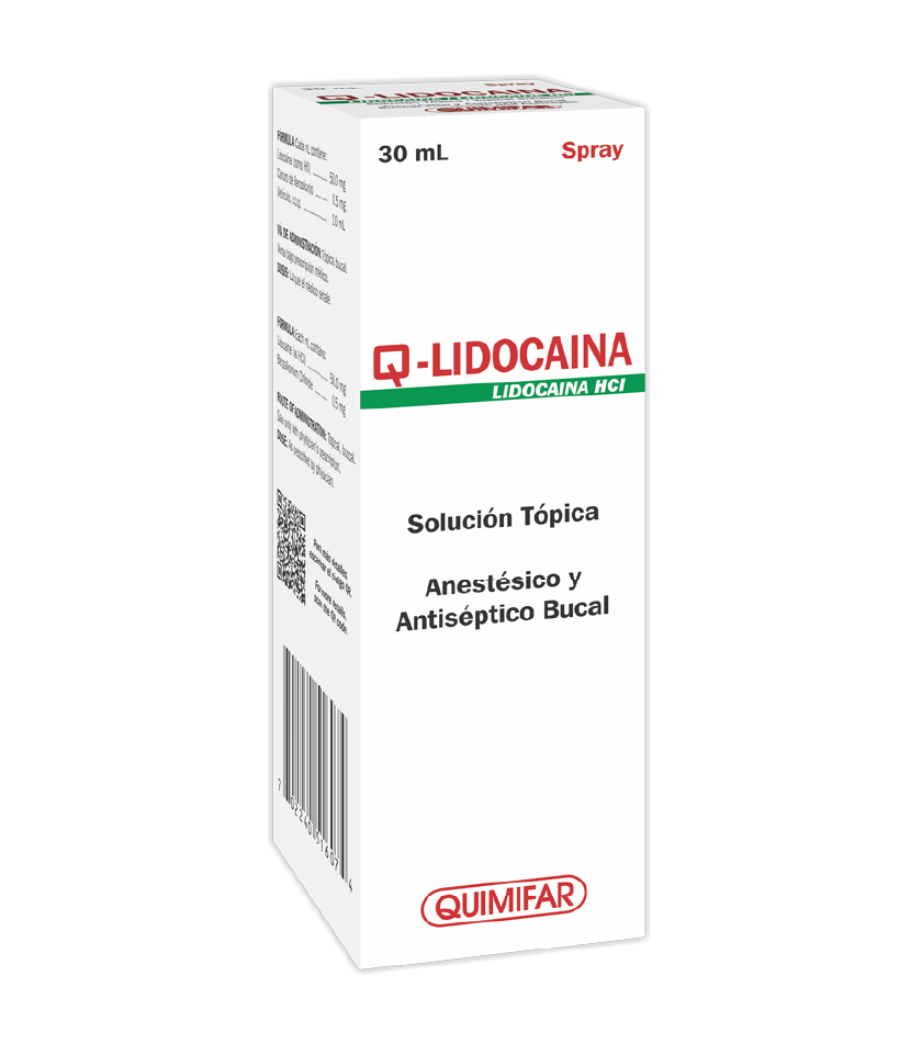 Q-Lidocaina solución tópica/bucal spray x 30 ml