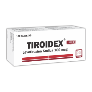 Tiroidex 100 mcg caja x 100 tabletas