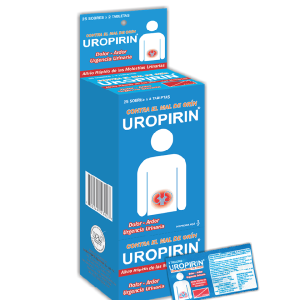 Uropirin 100 mg dispensador 25 sobres x 2 tabletas