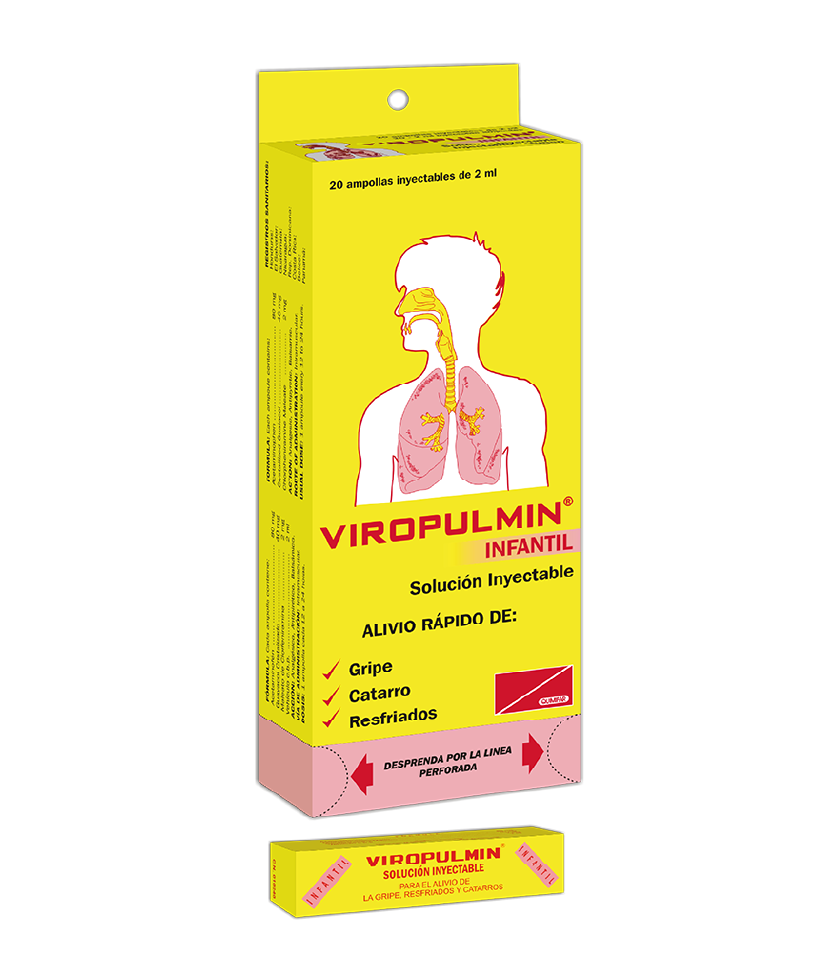 Viropulmin infantil dispensador x 20 ampollas inyectables